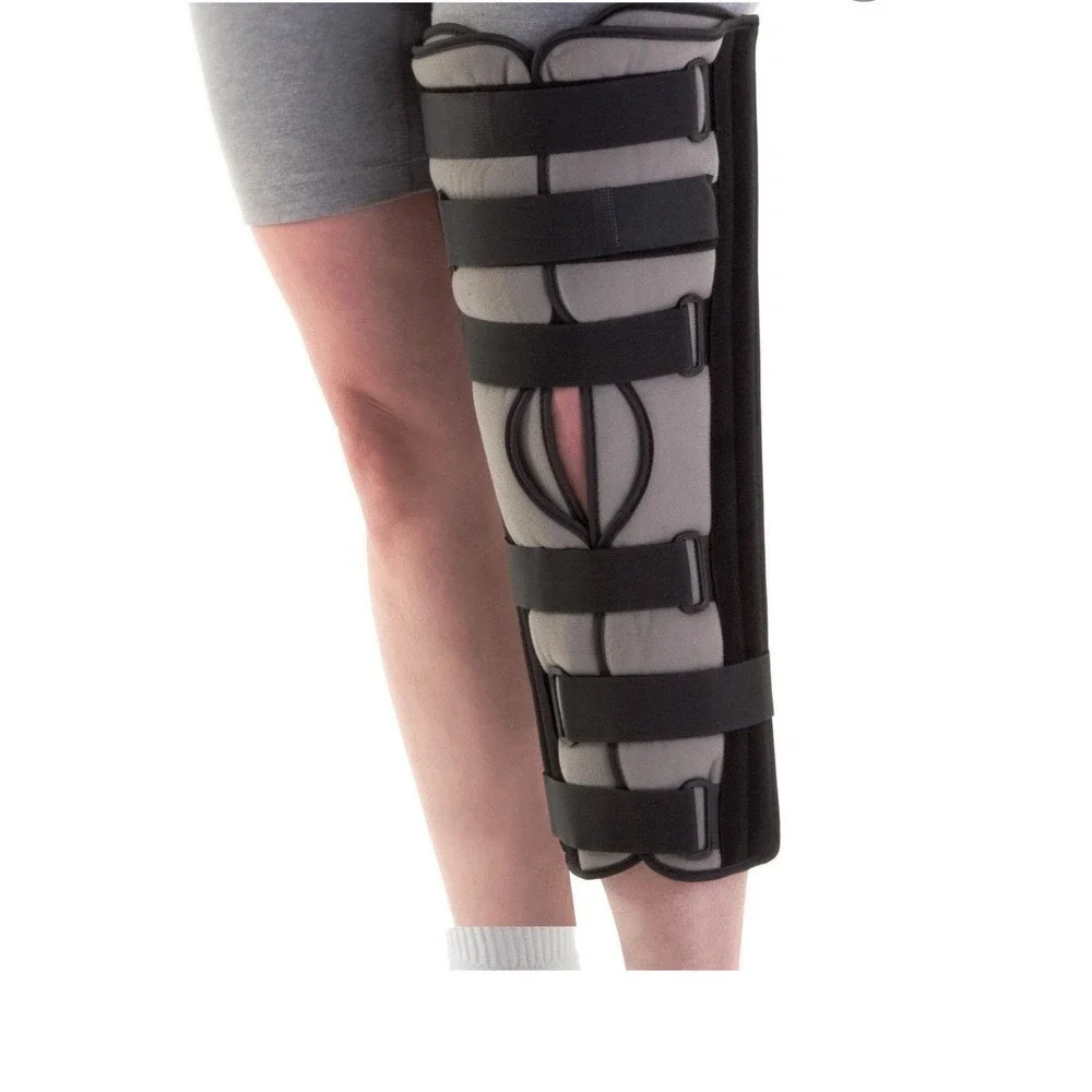 Medline Tri Panel Knee Immobilizer 24 Inch ORT2410024 NIB Black Grey Free Ship